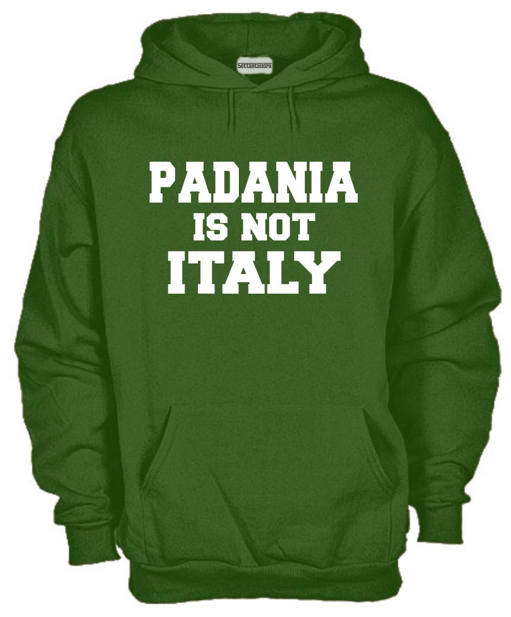 Felpa con Cappuccio KJ478 Padania Is Not Italy