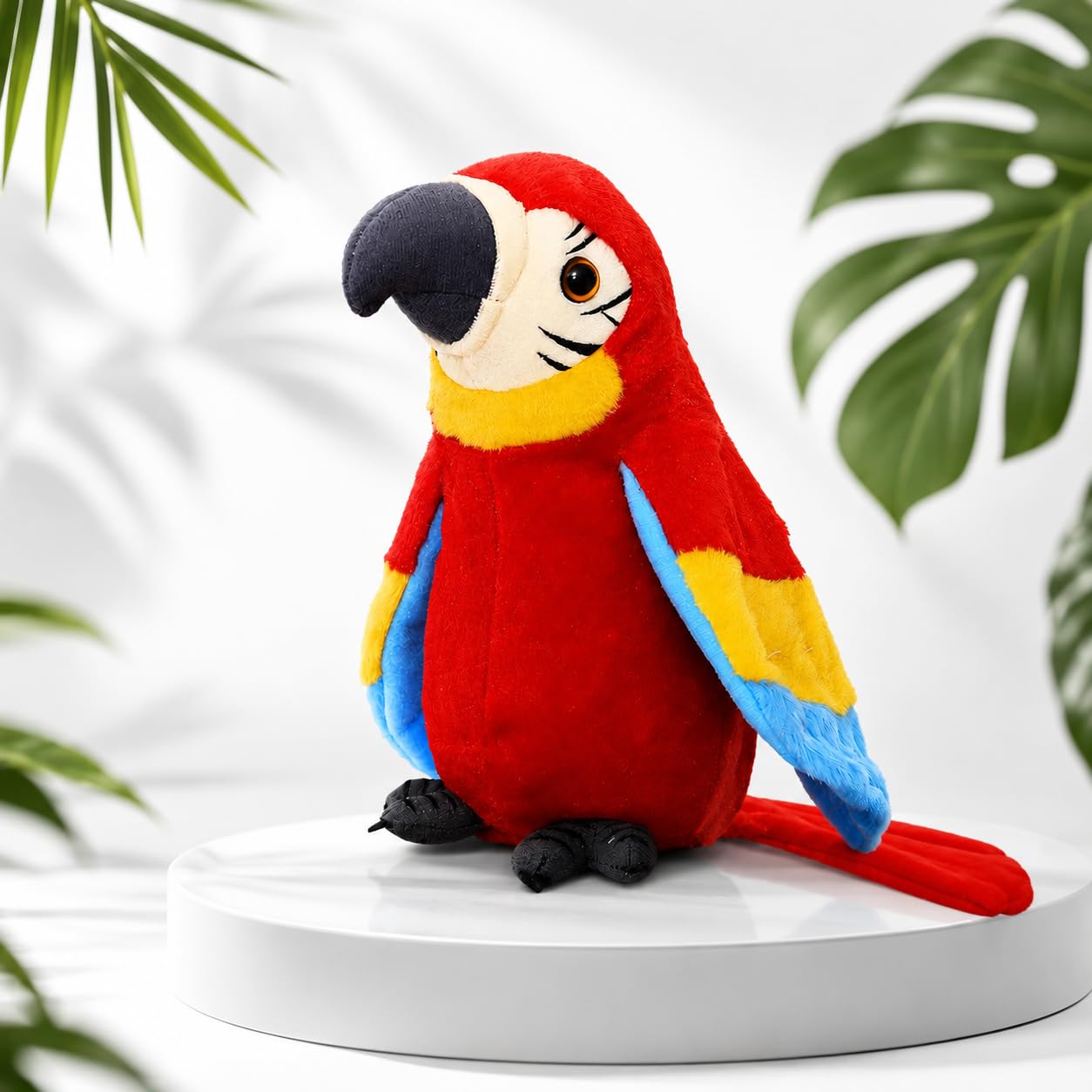 MAJIK Soft Talking Parrot Toy for Kids Repeat What You Say Funny Interactive, Dancing and Mimicry Bird Plush Toy for Boys and Girls (Talking Parrot)-image-35