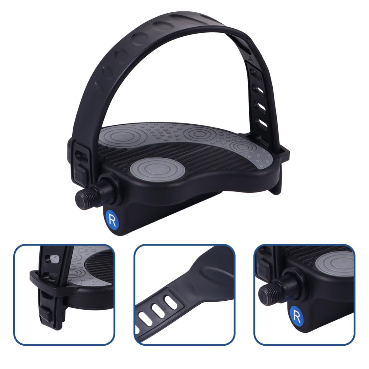 Alasum Pedales para Bicicleta Estática Cinchas Antideslizantes y Plataforma Amplia Compatibles Accesorios de Ciclismo para Entrenamiento Profesional Varios Estilos