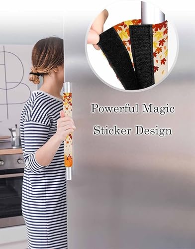 Miniatura 3 de Juego de 2 fundas para manijas de puerta de refrigerador de otoño de Acción de Gracias, para lavavajillas, microondas, horno, nevera, estufa,