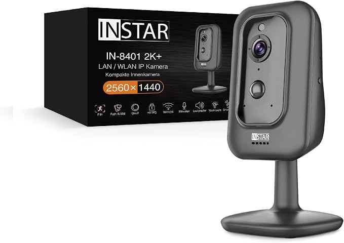 INSTAR – INSTAR IN-8401 2K+ schwarz - LAN/WLAN Überwachungskamera mit