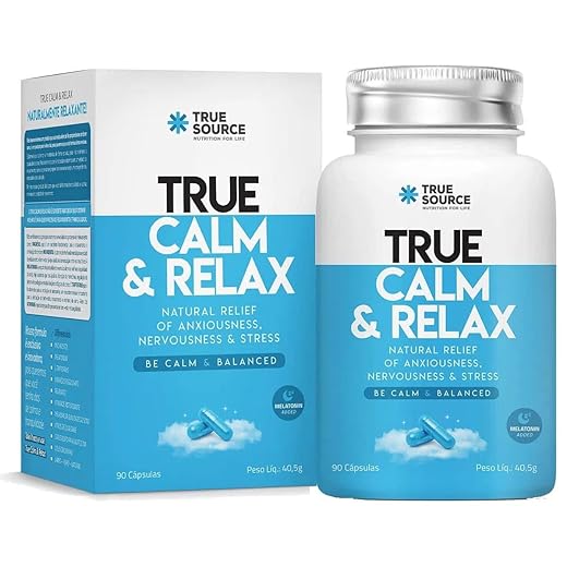 Remédios para ansiedade (com opções naturais)-radardasaude 3 True Source True Calm E Relax - 90 Cápsulas -