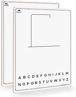 SCRIBBLEDO Hangman Board Game 9”x12 Dry Erase Double-Sided Whiteboard with Blank Writing Surface Hang Man Games Reusable Portable Erasable Hangman Game for Travel Classrooms Homeschool Family Fun