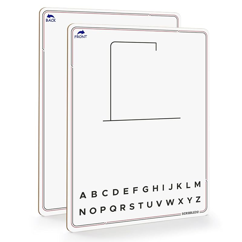 SCRIBBLEDO Hangman Board Game 9”x12 Dry Erase Double-Sided Whiteboard with Blank Writing Surface Hang Man Games Reusable Portable Erasable Hangman Game for Travel Classrooms Homeschool Family Fun