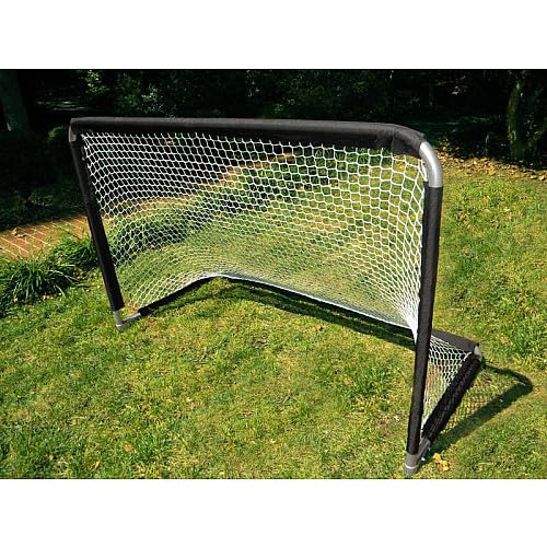 Practice Partner by Trigon Sports Folding Soccer Goal, Portable Soccer Goal Net with Push Button Assembly, Metal Soccer Goals for Backyard (4'Hx6'Wx3'D)