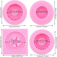 Vista 2 de Molde redondo para fondant, molde de silicona para rueda de camión, moldes de chocolate para decoración de pasteles, decoración de cupcakes, pasta