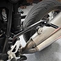 Vista 6 de Estriberas para pasajero trasero de motocicleta compatibles con BMW R9T/ R NINE T Pure/R NINE T Racer/R NINE T Scrambler - Estriberas plegables