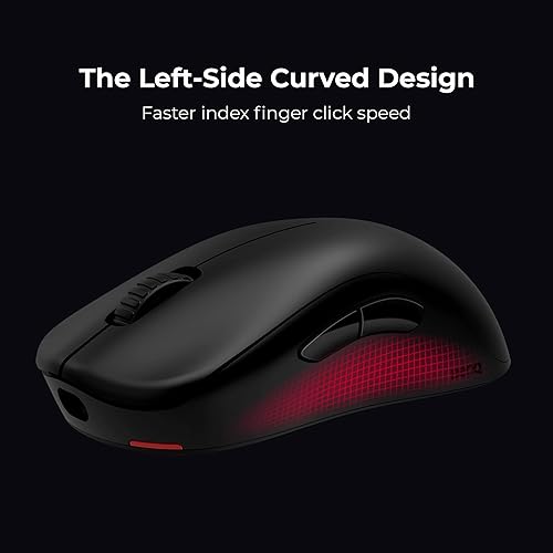 Vista 3 de BenQ Zowie U2 Mouse inalámbrico para juegos Esports, ciencia del deporte Receptor mejorado 2.12 oz ligero Sensor 3200 DPI 5 botones 70