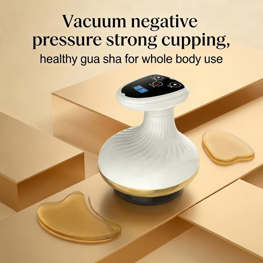 Morlit Smart Cupping Massager, Cordless Deep Tissue Body Massager with 9 Suction Levels & Heat Therapy, One-Touch Electric Massager for Neck Back Shoulder Pain Relief, Rechargeable Gift Set