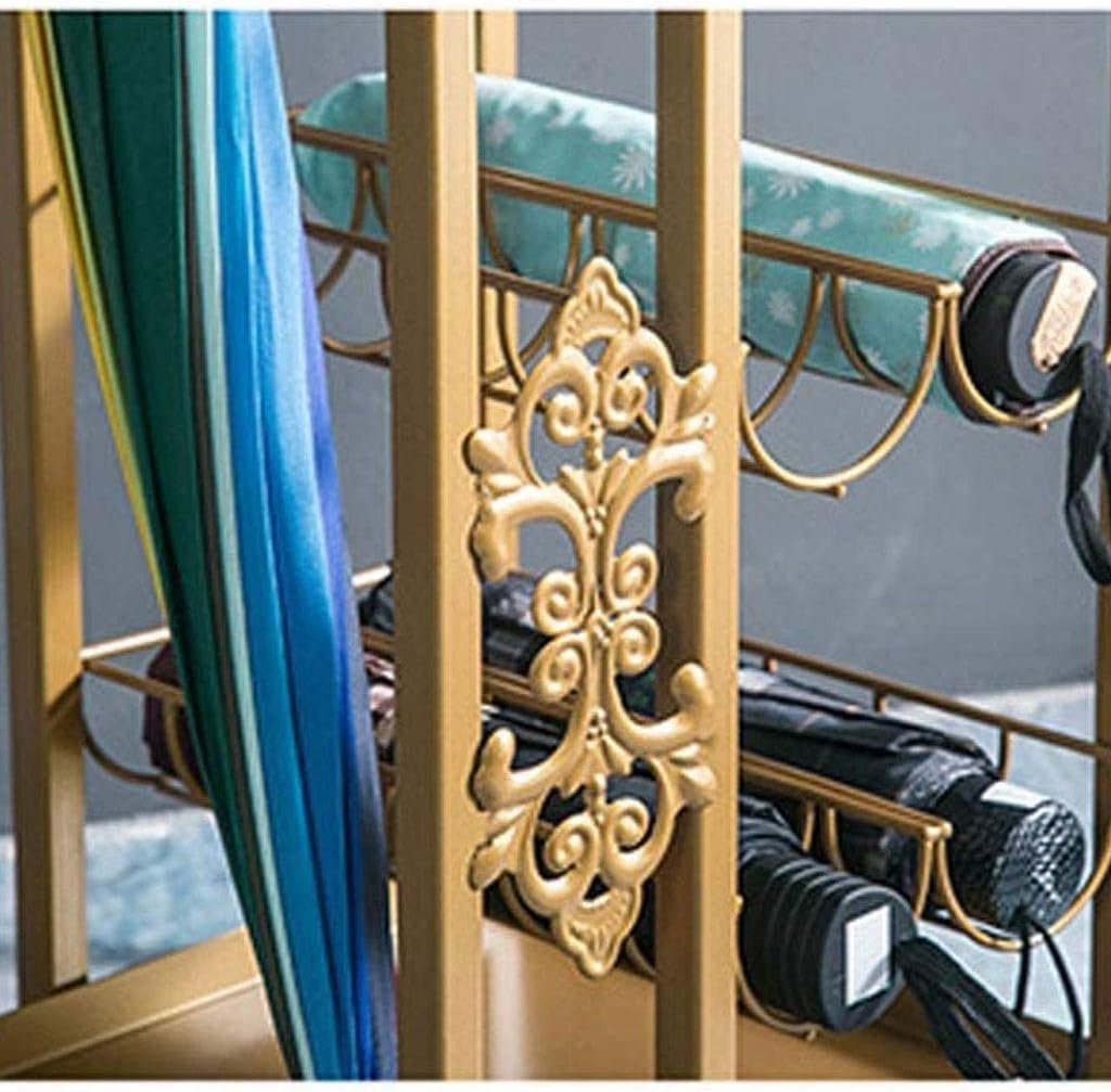 Golden Wrought Iron Umbrella Stand, Hotel School Commercial Home Creative Floor Flower Shelf Rain Umbrella Umbrella Placement