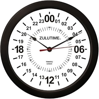 Trintec 14" 24 Hour Military Wall Clock in White ZT24HR14-W