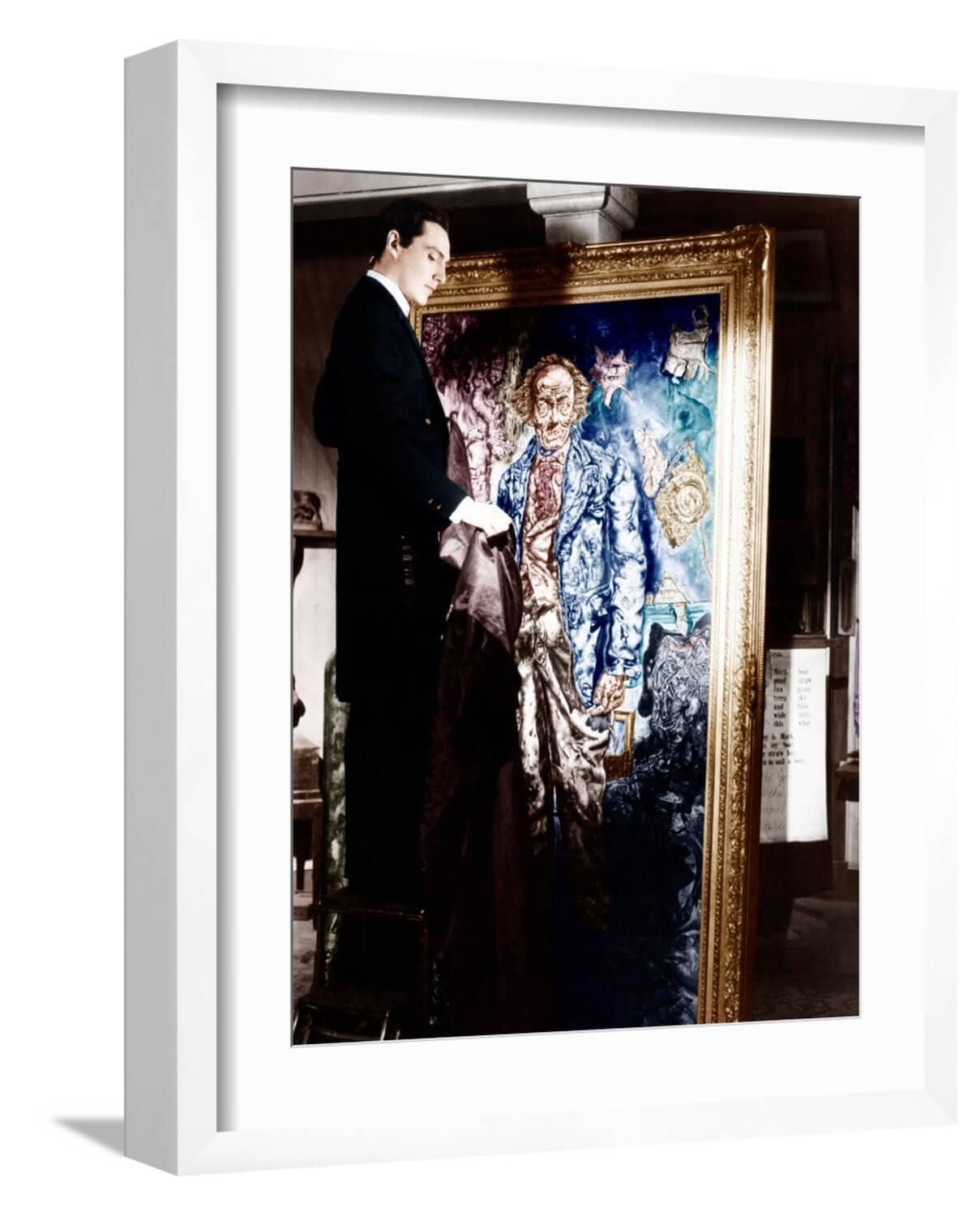 ART.COM Wall Photo THE PICTURE OF DORIAN GRAY, Hurd Hatfield, 1945 on White Frame, 17" x 21"