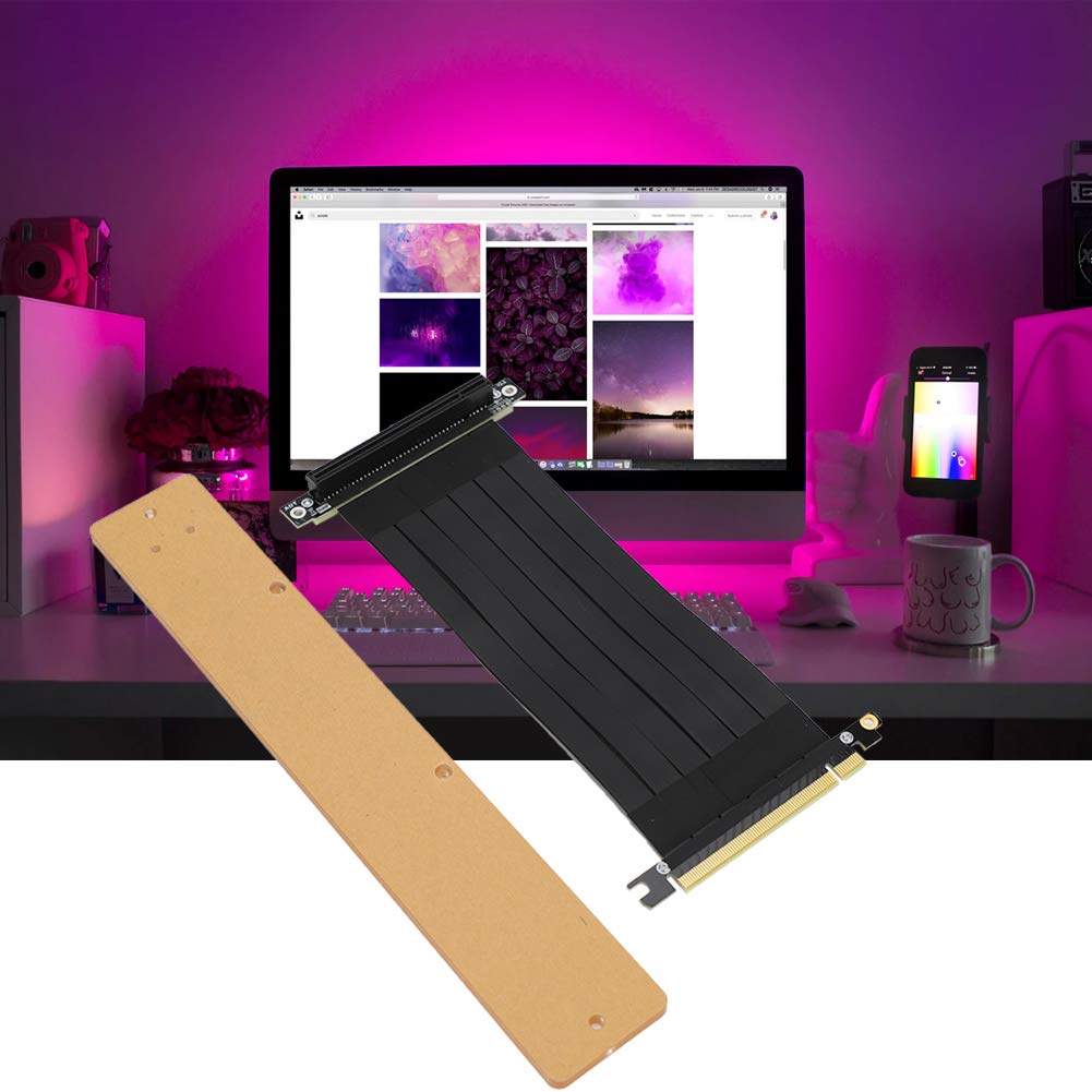 Zestaw Elastycznych Kabli Przedłużających kartę graficzną PCI-E o Długości 23 Cm do Systemów Testowych, Trwały, Wysokiej Jakości Kabel Taśmowy z akrylową płytą montażową i funkcją Utrzymania