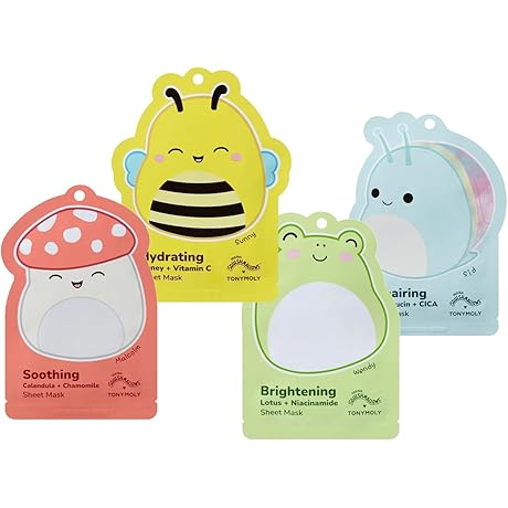 TonyMoly x Squishmallows Facial Hydrating Sheet Mask Set