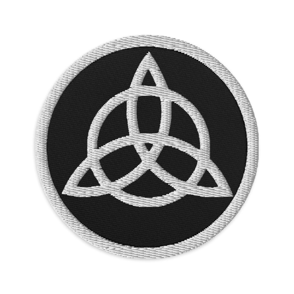 Triquetra Knot Symbol Embroidered Sewable Applique Patch for Jacket Bag Jeans and More -3 x 3 Inches