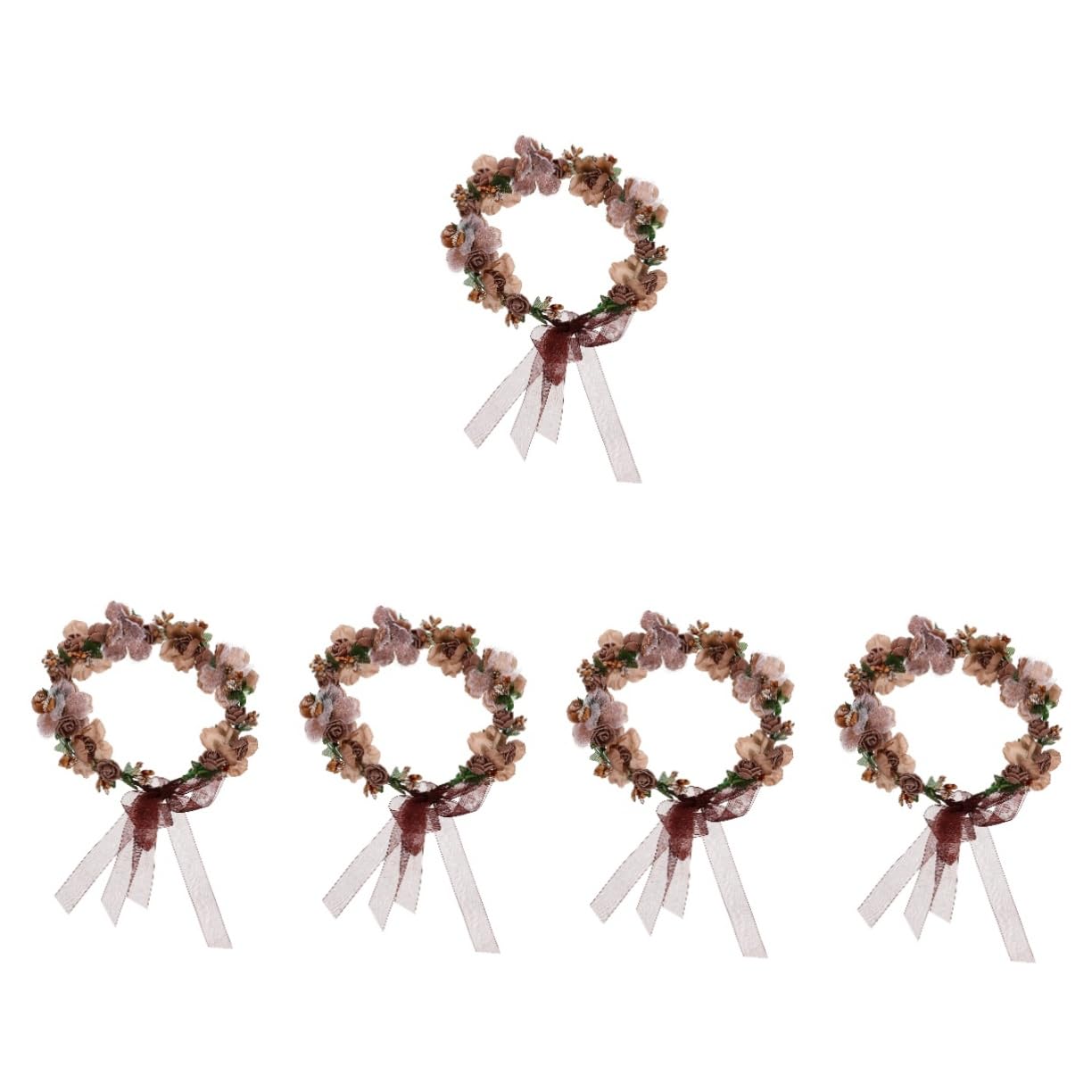Beaupretty 5piezas Diadema Floral Para Novia Tocado De Boda Accesorio Elegante Para Ceremonias Para Fotografía y Eventos Especiales