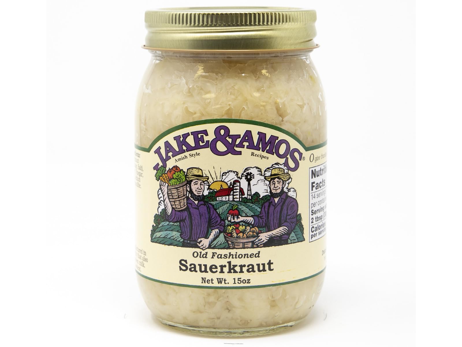 Jake & Amos Old Fashioned Sauerkraut / 2-15 Oz. Jars