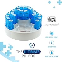 Vista 8 de Deke Home - 31 Day Monthly Pill Organizer XL with Pill Cutter, BPA-Free, 4 Times a Day (AM PM), Large Pill Box for Multiple Daily Doses, Removable