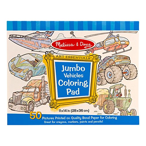 Jumbo Vehicles Coloring Pad Coloring Book (Melissa & Doug Art