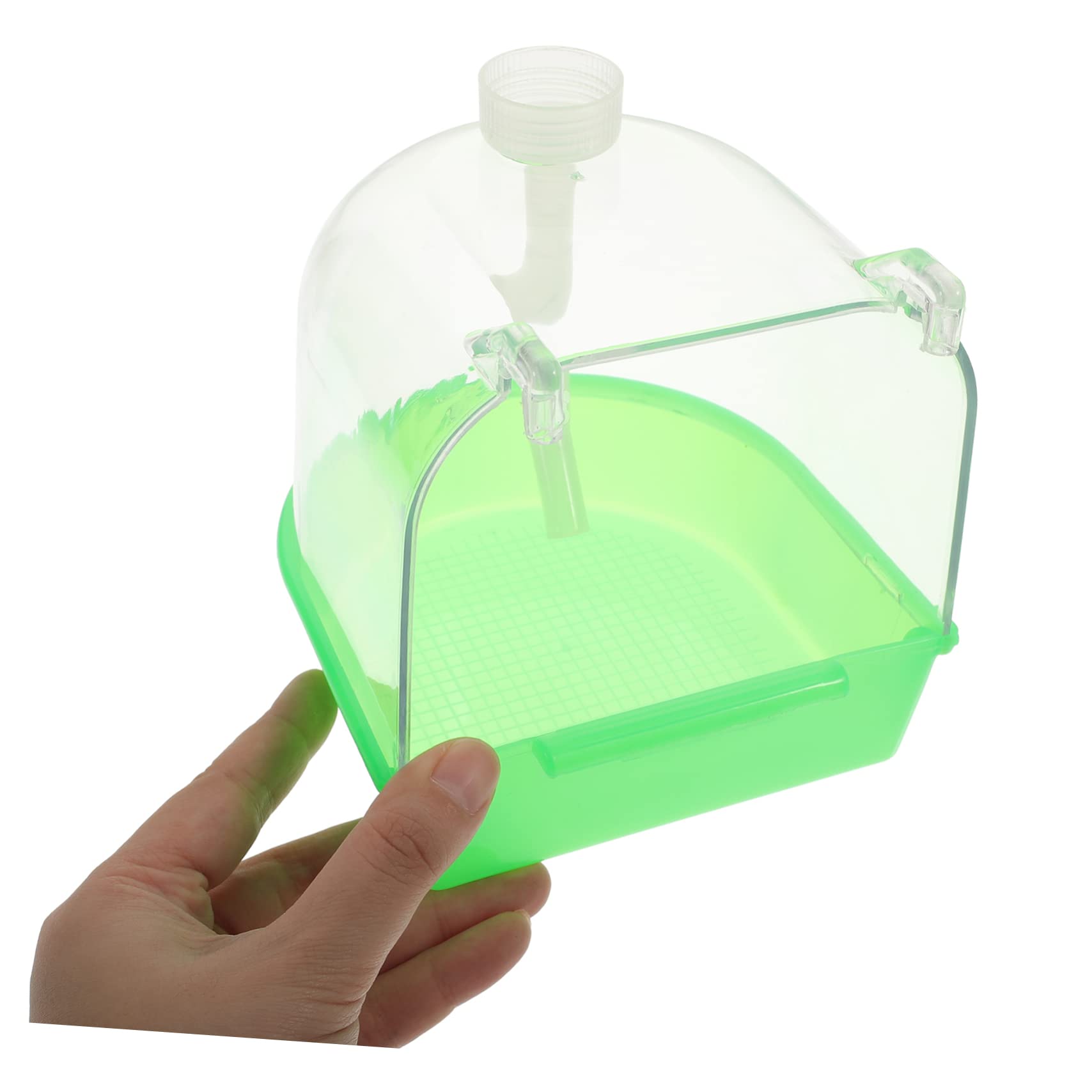 HOLIDYOYO Multifunction Bird Bath Cage with Hole Water Feeder and Bathing Box for Small Birds Such As Canary Budgies and Parrots Bath Cage for Birds