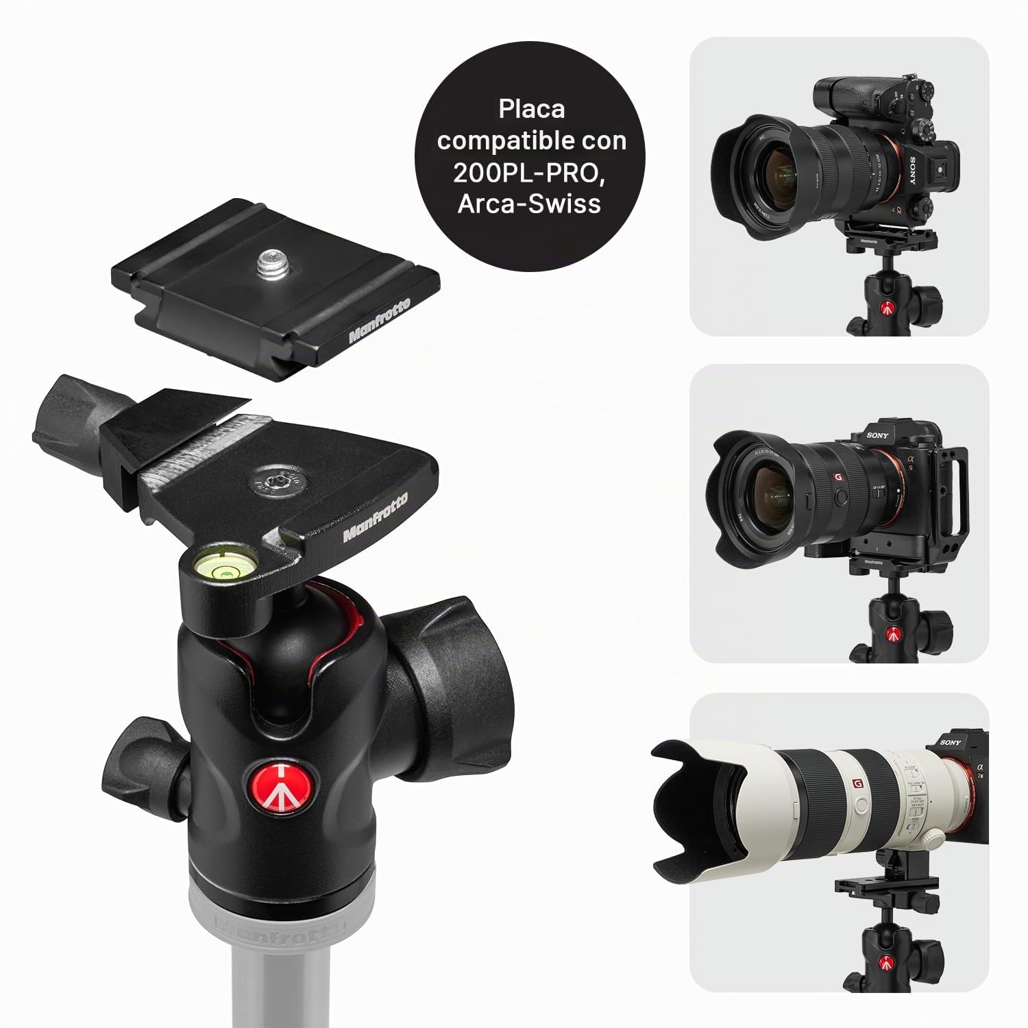 Manfrotto Befree Advanced AS, Trípode de Cámara, Twist Lock, en Aluminio, Compatible Arca-Swiss, Kit Trípode de Viaje Portátil con Rótula, para DSLR, Cámaras sin Espejo, Accesorios de Fotografía