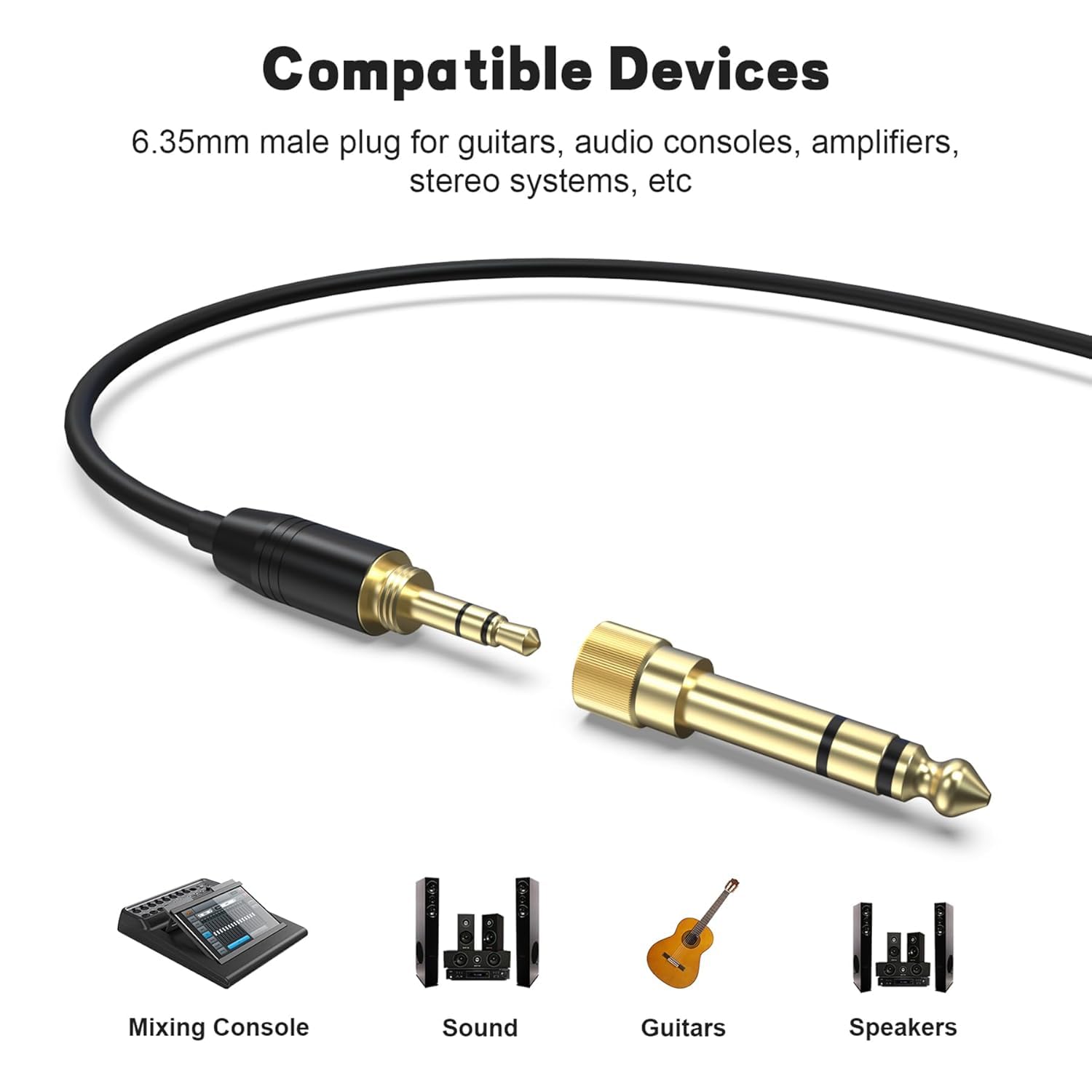 Toxaoii Câble audio HD600 compatible avec casques Sennheiser HD660s, HD6xx, HD650, HD58X, HD580, HD565, HD545, HD535 (ressort hélicoïdal)