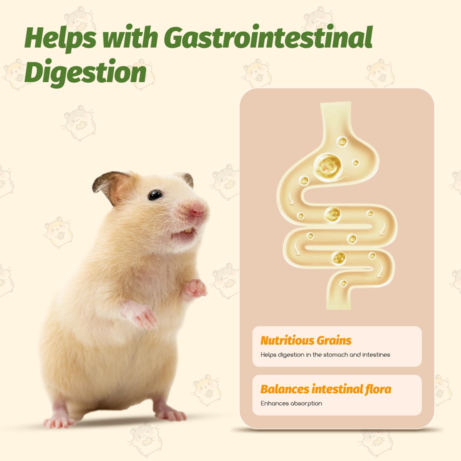 Nobleza - (500g) Mangime per Criceti, Cibo per Gerbilli, Alimento Completo per Criceti in Sacchetto, Pasto Misto di Vitamine e Fibre