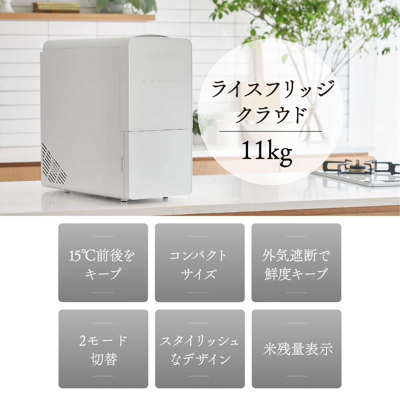 Amazon.co.jp: 保冷米びつ 米専用冷蔵庫 ライスフリッジ 計量 1合