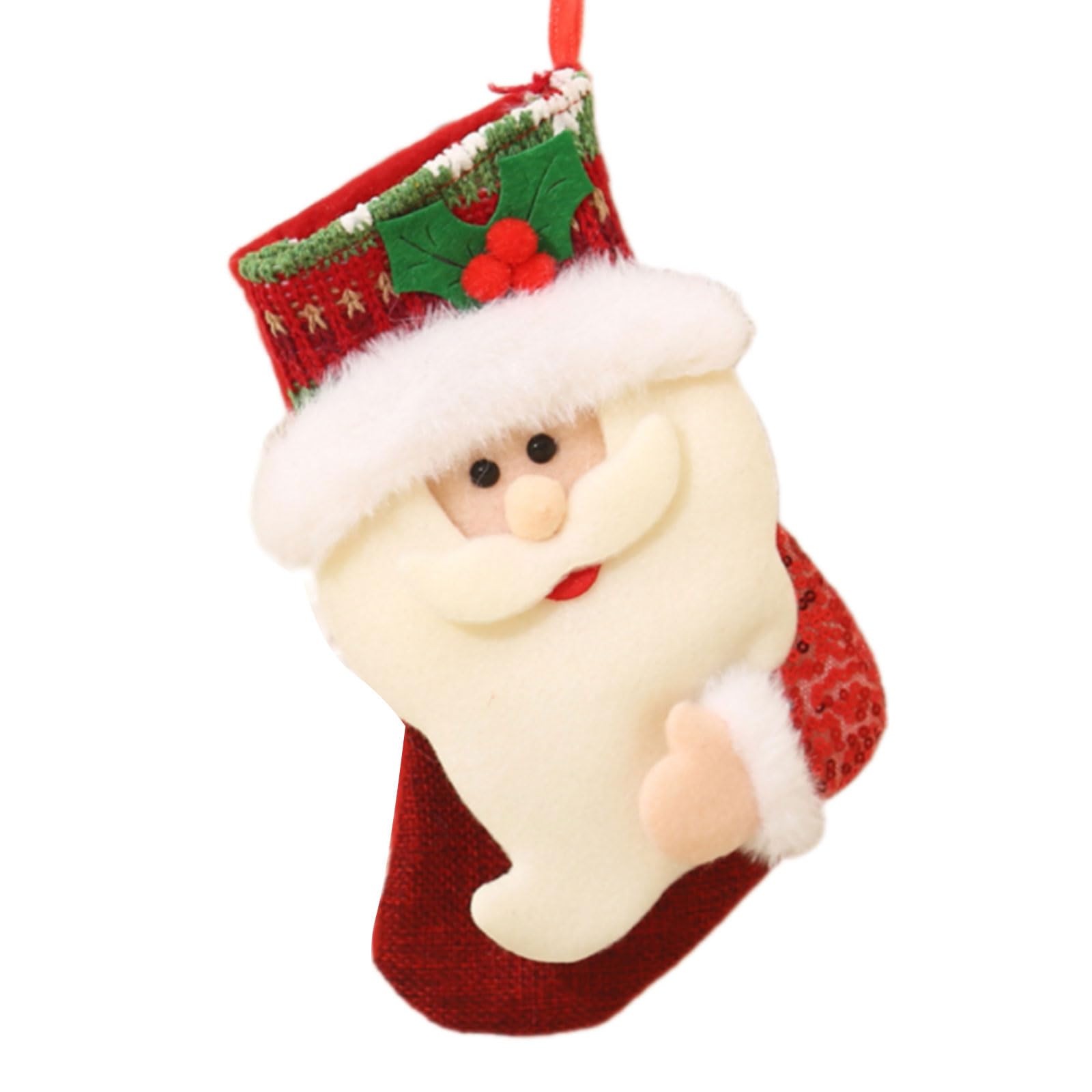 Kalttoy Christmas Stocking Hanging Ornament, Xmases Stocking Christmas Goodies Bag for Family Holiday Xmases Party Decorations