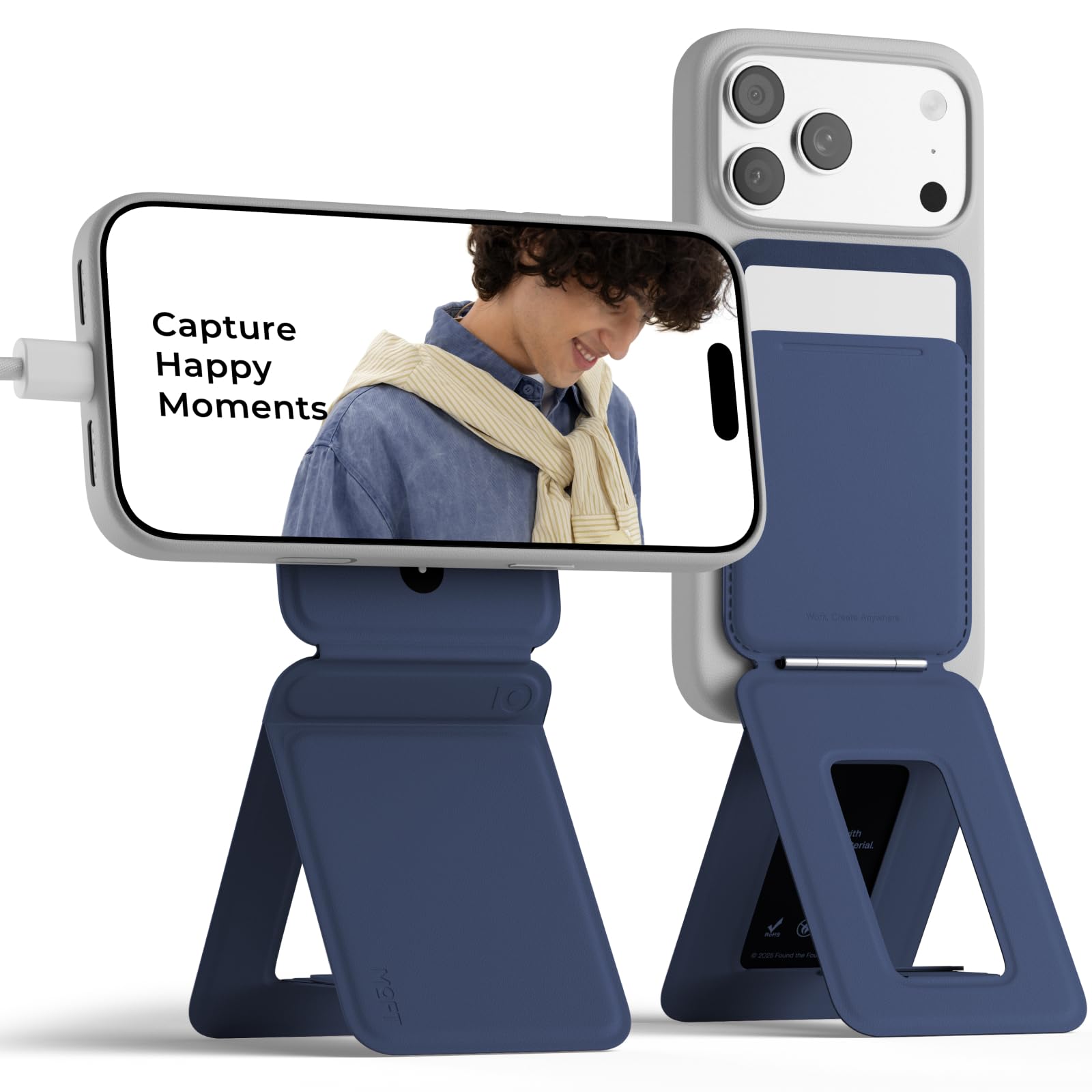 MOFT Phone Tripod Stand &amp; Wallet, NFC Card Holder, Hold 1-2 Cards