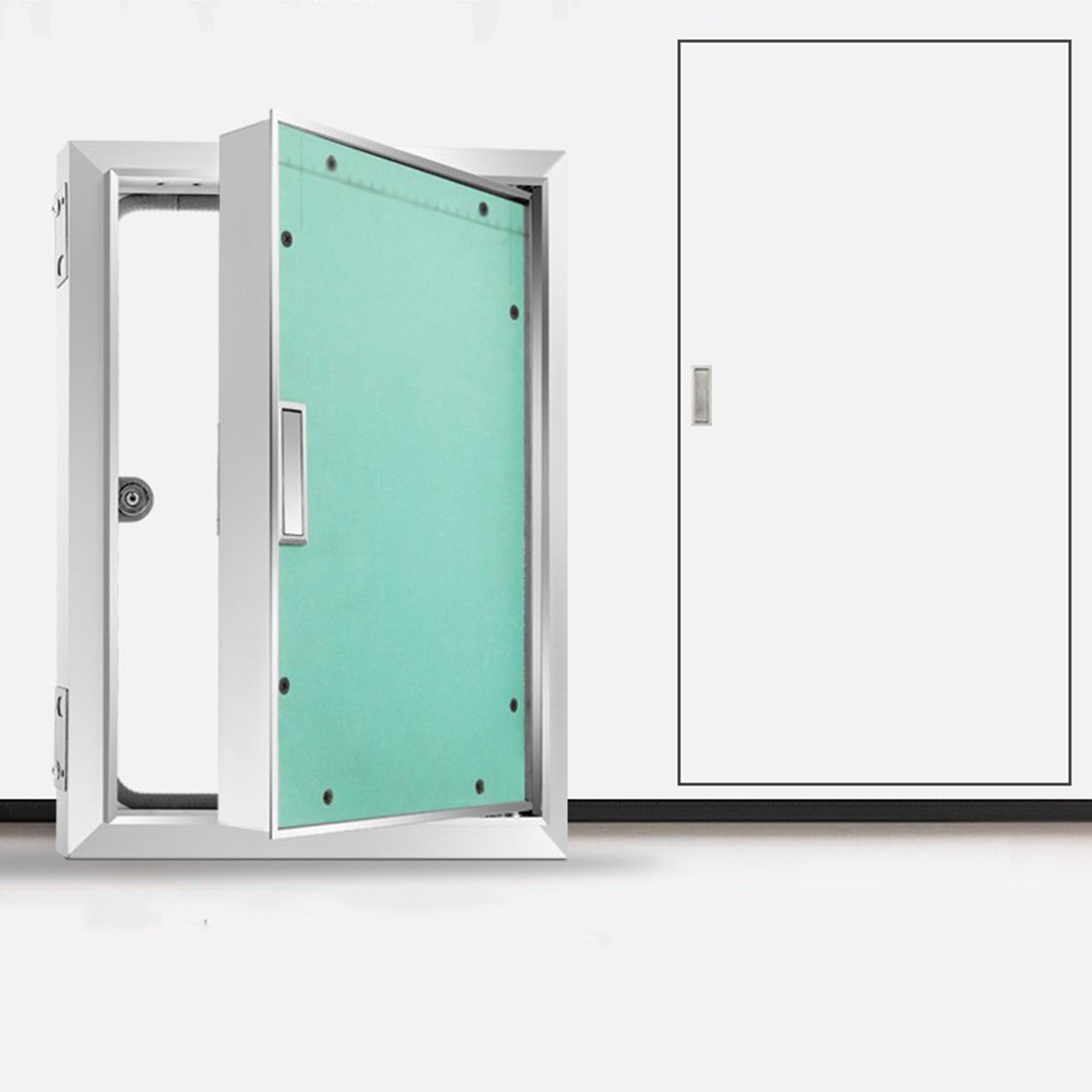 Genérico Panel de Acceso Oculto de Aluminio Personalizable para Paneles de Yeso, plomería y Electricidad - 600 x 1500 mm (23,6 x 59,1 Pulgadas) - Duradero, fácil de Instalar, Acabado sin Juntas