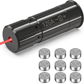 Votatu 12 Gauge Bore Sight Laser Red Dot Bore Sighting in 12 GA Zeroing Boresighter - VOTATU