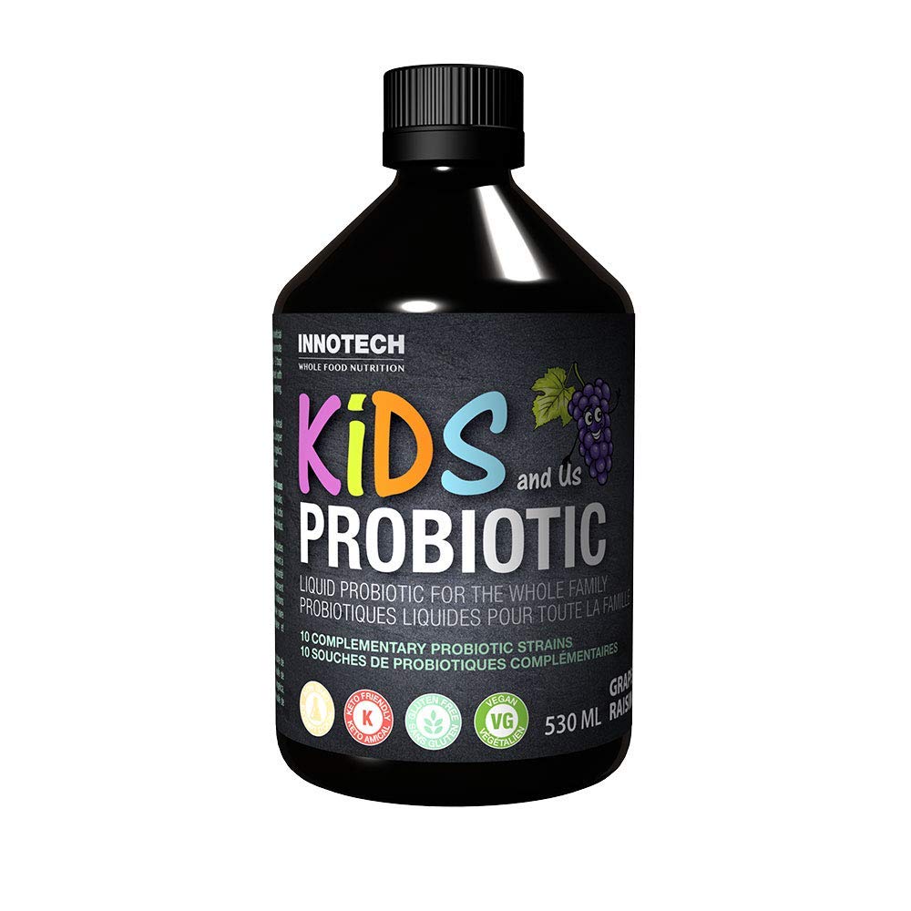 INNOTECH Nutrition: Kids and Us Liquid Probiotic, Grape Flavour - 530 ml