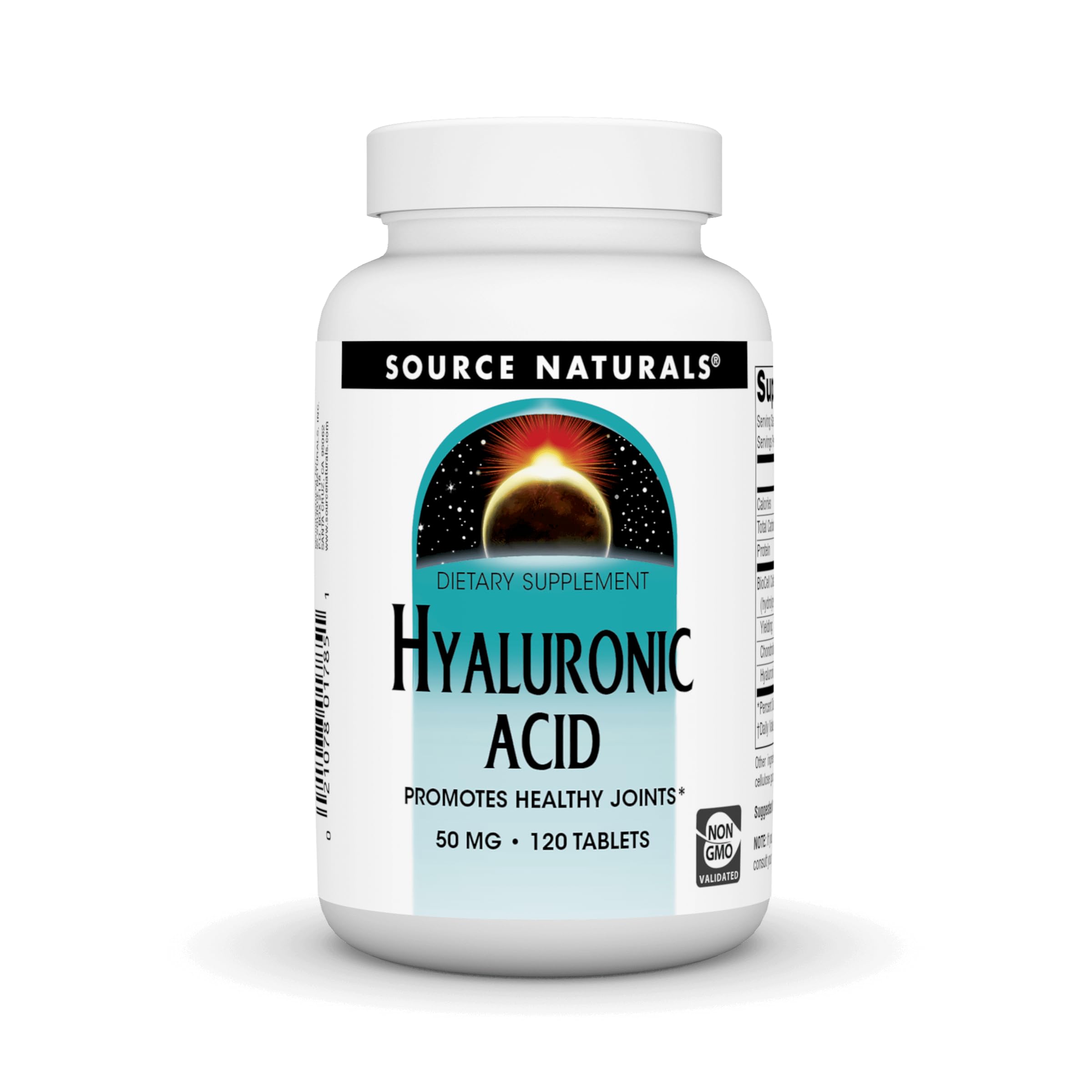 Source Naturals Hyaluronic Acid, 50mg, 120 Tablets 120 Count (Pack of 1)