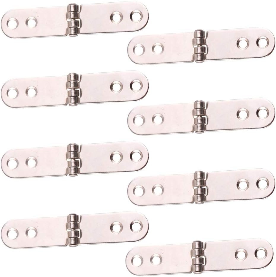 8 Pieces 180 Degree Folding Flush Hatch Hinges, Sewing Machine Tray Table Hinge Table Hinge for Multiple Folding Table Tops Computer Desk Sewing Machine