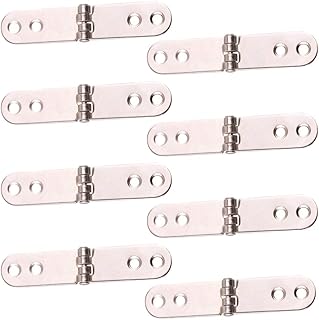 8 Pieces 180 Degree Folding Flush Hatch Hinges, Sewing Machine Tray Table Hinge Table Hinge for Multiple Folding Table Tops Computer Desk Sewing Machine