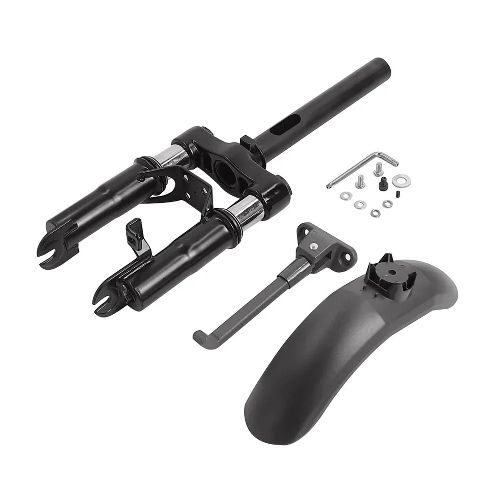 Amortiguador Delantero Compatible con Patinete eléctrico Ninebot MAX Pro, suspensión Delantera con Kit de Guardabarros y Soporte for pies, Piezas compartidas KickScooter