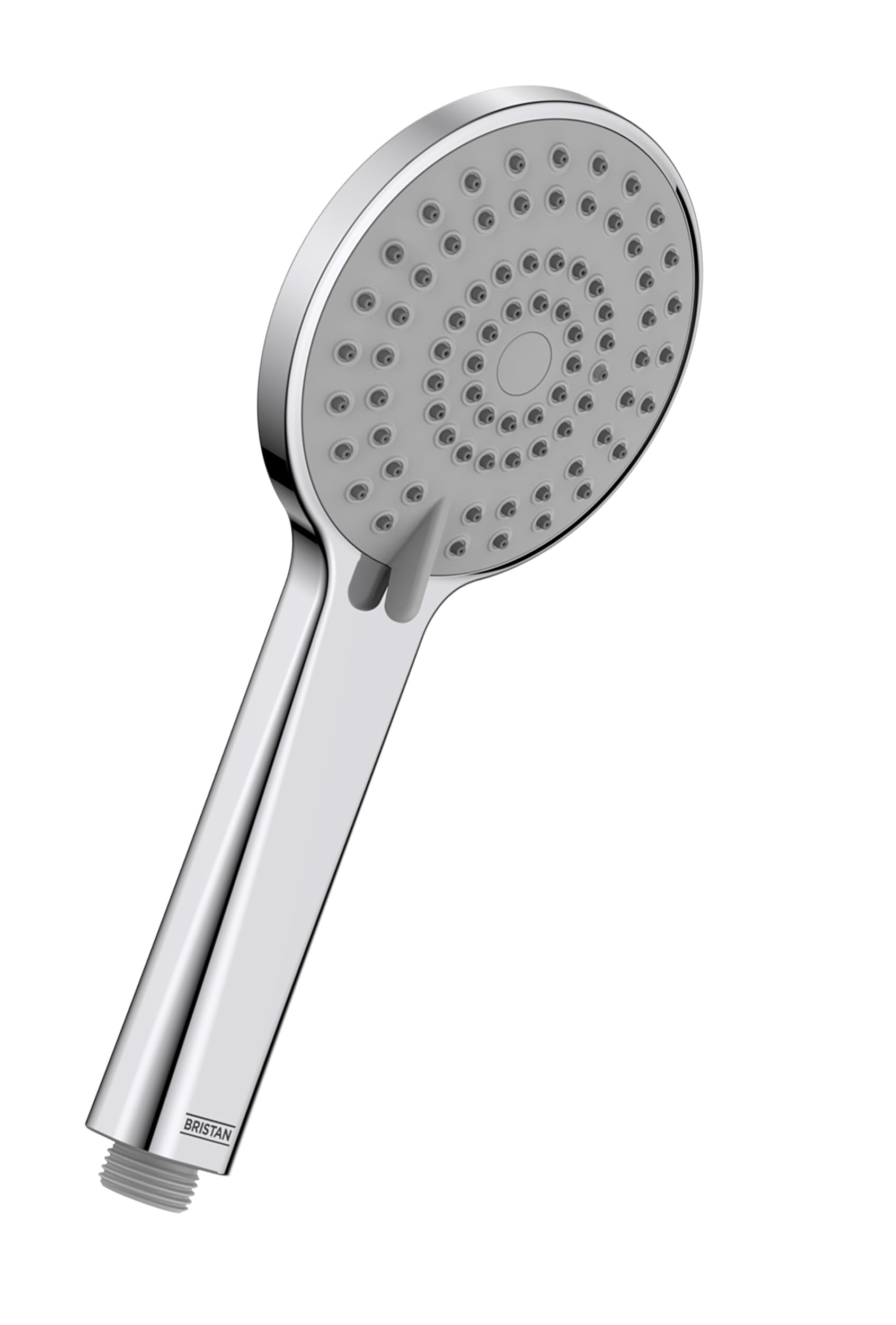 Bristan Round 3-Function Shower Handset, Easy Clean Nozzles, Chrome Finish
