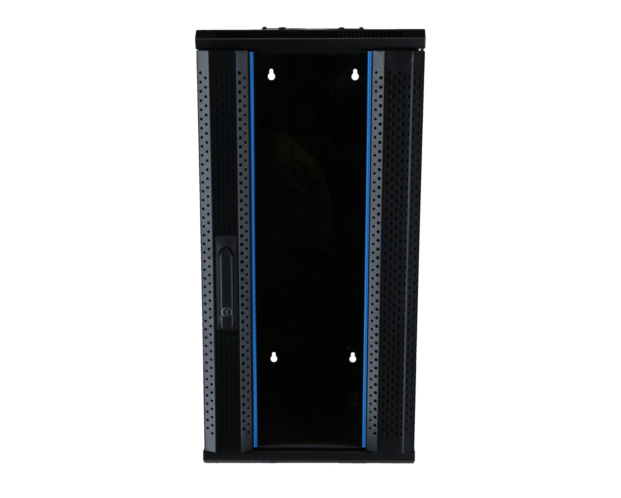 15 HE - 10 Zoll Serverschrank - mit Glastür - (BxTxH) 370x450x752mm - Schwarz - für Zuhause und im Büro