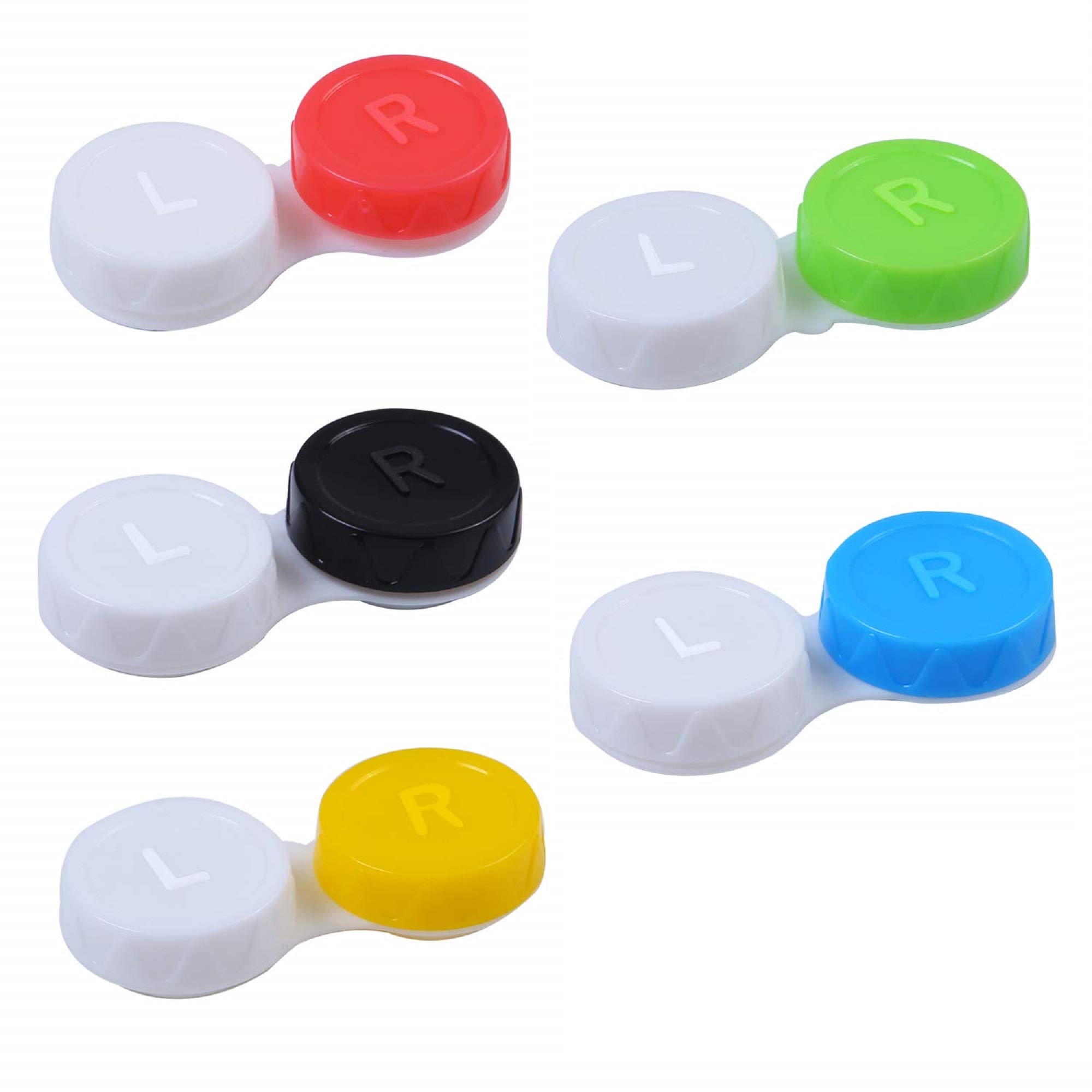 Augen Visions India Travel Contact Lens Case Kit - Pack of 5, Multicolor