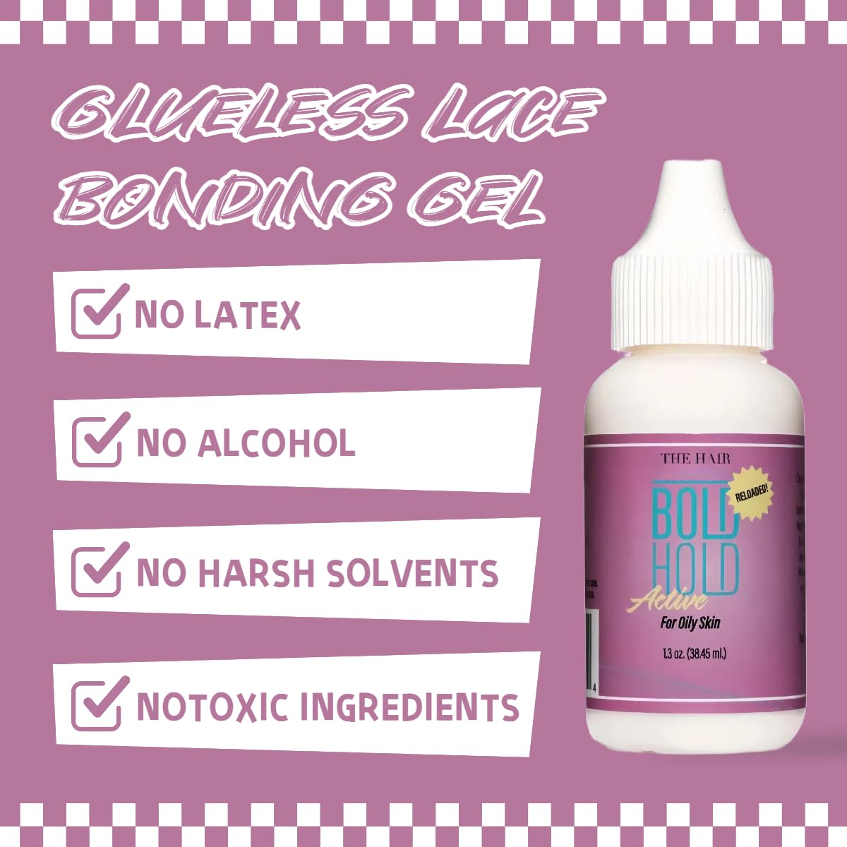 Wig Glue,Pegamento Adhesivo Invisible para Pelucas,Pegamento Para Peluca para Pelucas de Encaje y Postizos,Fijación Fuerte,Unión Invisible,Resistente al Agua y al Aceite,38 ml