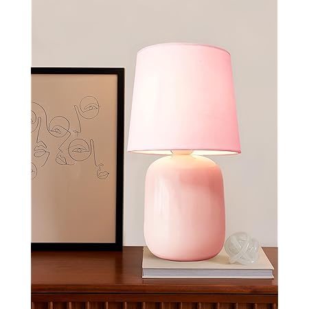 Luminara Ceramic Table Lamp, Modern Table Lamp For Living Room, Bedroom, Bedside Desk Lamps - View #13