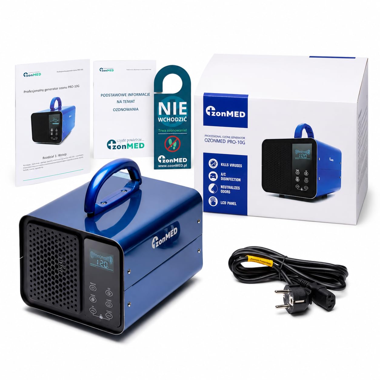PRO-10G profesjonalny generator ozonu 10 000 mg/h – certyfikowane urządzenie do ozonowania biocydów i ozonator do oczyszczania powietrza – wydajny ozonator