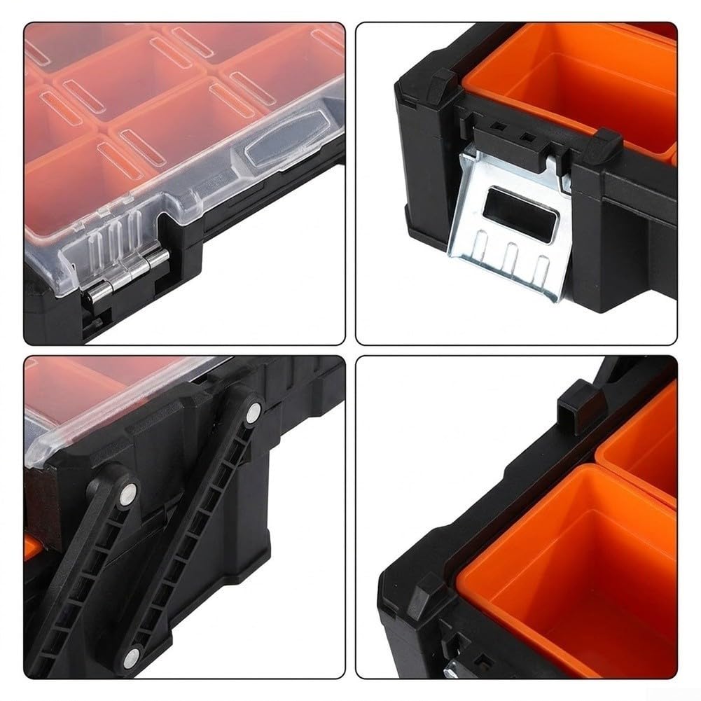 Werkzeugkoffer mit Aluminiumgriff, 46 cm, Multi-Fach für