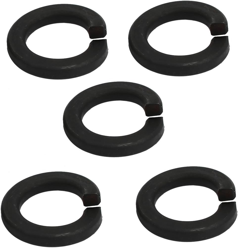 5pcs 1-inch Quality Parts Inner Dia Carbon Steel Split Lock Spring Washer Gasket Black Model:93as343qo106