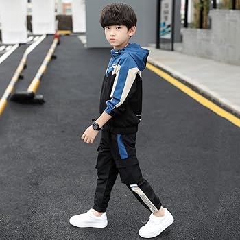 Kinder Jogginganzug 2-teilig - Sportanzug Mit Kapuze Für Jungen