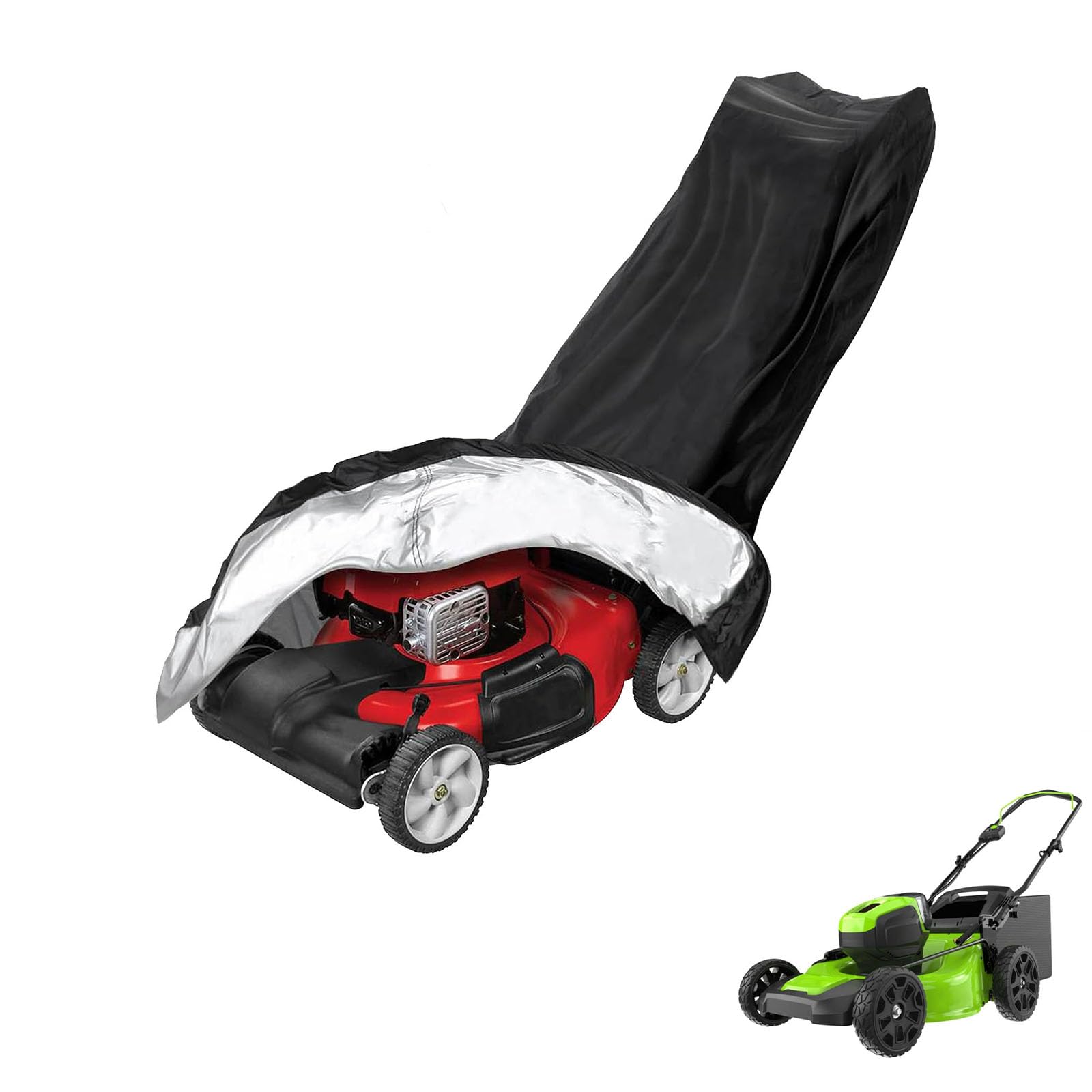 lawnmower cover Compatible with Greenworks 2548102 ,waterproof and sun,suitable for indoor and outdoor use all year round, comes with a storage bag โ image 1