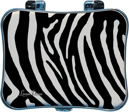 Lissom Design Pastilleros - Pastillero pequeño para bolso o bolsillo, organizador de viaje para medicamentos o joyas, 3 compartimentos, cebra