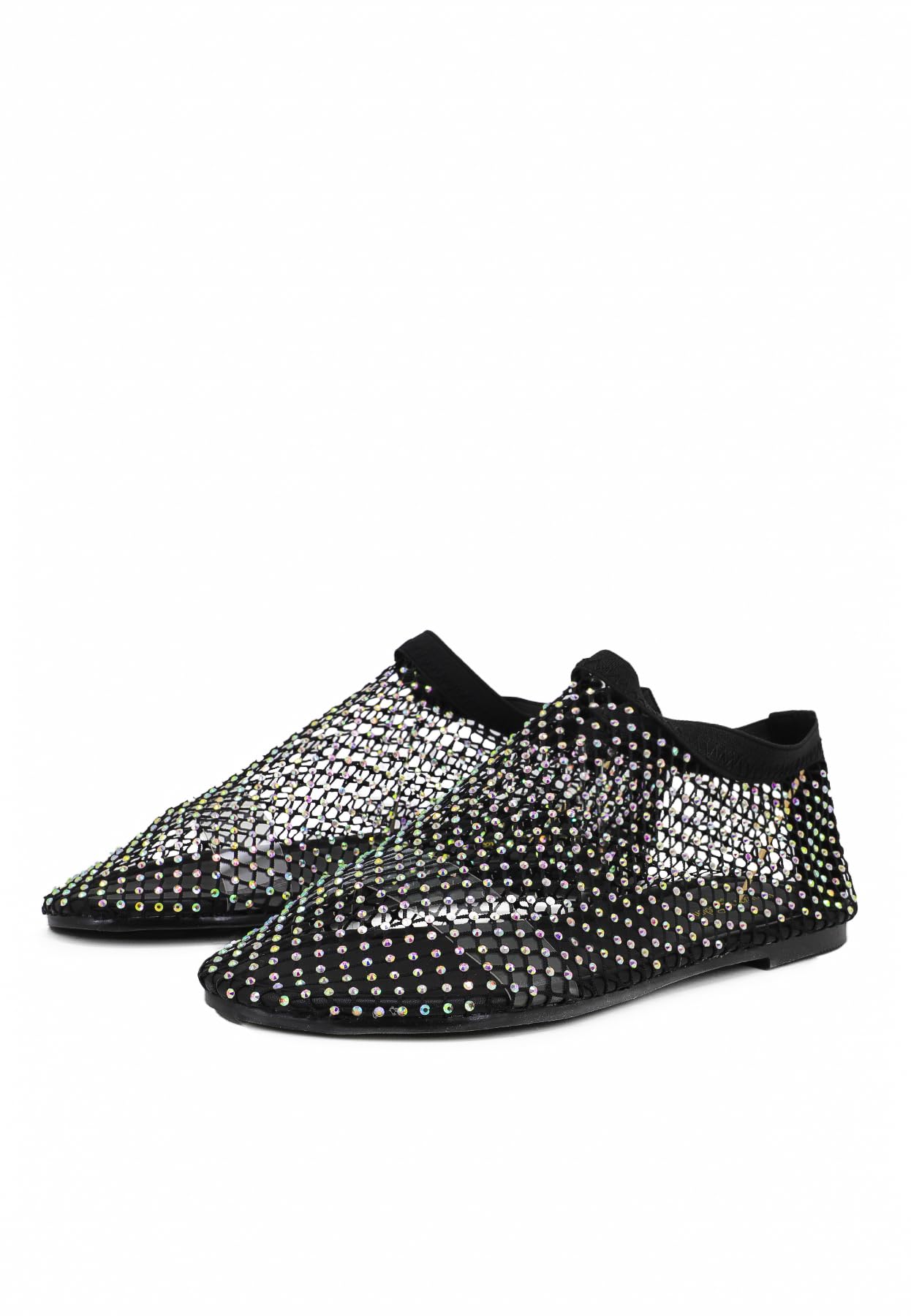 QUEEN HELENA Scarpe Basse Traforate Ballerine con Strass Casual Donna ZM9900