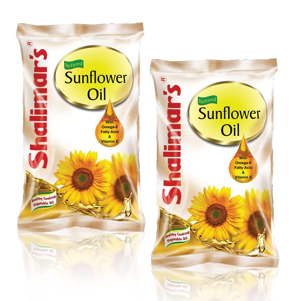SHALIMARS Sunflower Oil 1 Ltr Pouch Pack of 2 (B0BG7C1KXZ) Amazon Price History, Amazon Price Tracker